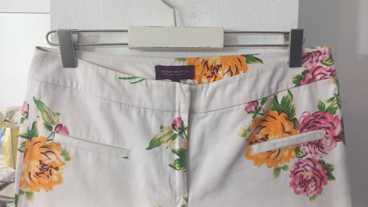Calças Florais Sacoor Brothers 36 | Elegant Floral Trousers | Pantalon Fleuri Él – photo 2